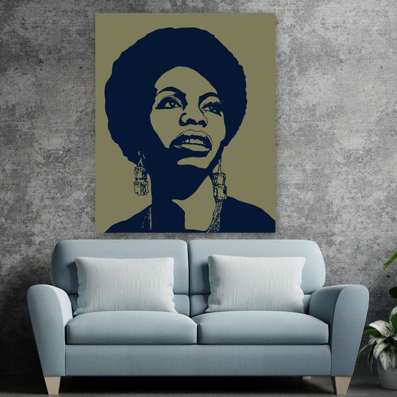 Πίνακας σε καμβά Nina Simone Vector Art